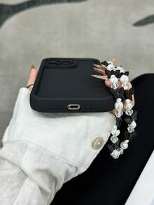 黑色实心材质，加厚设计，带精准孔眼腕带，简约防震，加厚手机保护壳，印花图案，兼容 17/17 Pro/17 Pro Max、15 XR/7/8、15 Pro Max、12 Pro Max、13 Pro Max、14 Pro Max、13、14、11、12P、14P、11P，软壳P12防摔，适用于XS、XR/78P、78GES2，适用于A134G、A22、A21S、A514G、A52、S22 Ultra、A335G，适用于10、Note 114G、11 Lite、A53，TPU材质，适用于A14/A23/S23 Ultra、S24、A14、A15、S23、A73，手机壳 - 黑色 - 查看 4