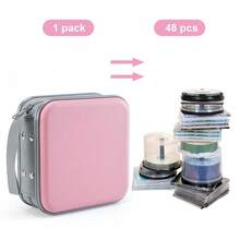UENTIP CD Case For Car,48 Capacity DVD Case Portable Zipper Holder Large Storage CD Wallet CD Organizer Home Travel (Light Pink, 48){Inchcolor_nameinch:Inchlightpinkinch} - 淺粉紅色 - 查看 5