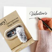 2pcs/1 Set Of Unique Cat Birthday Cards (Including 1 Envelope And 1 Greeting Card) Is The Best Gift For Family And Friends. A Happy Birthday Card With An Envelope Is An Unusual And Cute Aesthetic Item - Multicolor - View 3