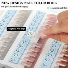 Acrylic Magnetic Nail Color Book Inside Page And Magnetic Nail TipsPremium Acrylic False Nail Tips For Gel And Regular Polish Durable Easy To Color Perfect For Nail Practice And Profional Use - 磁性內頁 - 查看 5