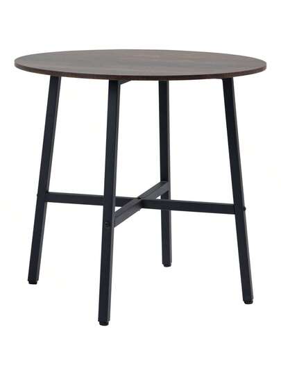 HOMCOM Dining Table, Kitchen Tafel People, Living Room Kitchen, Steel, Brown, 80 76 Cm