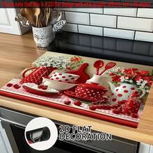 1pc Red Polka Dot Stove Protector - Non-Slip Kitchen Appliance Cover, Fits Electric/Oven/Stove, Multipurpose Washer/Dryer Mat & Mouse Pad, Easy-Clean Surface (28.3x20.5in) - Decorative Kitchen Decor, Playful Design, Sturdy Construction - 52公分*72公分/20.47吋*28.35英寸 - 查看 5