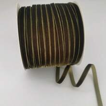 HATIANGE Gold Velvet Ribbon Single Face 1/4 Inch X 50 Yards For Gift Wrapping Hair Bows Choker Wedding Decorations