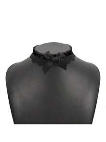 时尚蕾丝蝴蝶结短项链，布艺创意颈链 - 頸鍊 - 查看 11