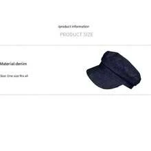 Adults Denim Berets Hats Fashionable Classic Solid Color Cadet Caps For Daily Life And Travel - Màu xanh lam - Xem 5