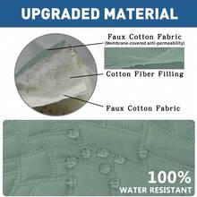 YSTYLE Single-Seater Reclining Armchair Cover, Armchair Cover With Armrests, Single-Seater Armchair Cover With Armrests, Armchair Cover With Elastic Band, Reclining Sofa Cover - Mint Green - View 3