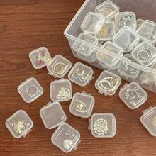 PRETYZOOM Pcs Contenedores Transparentes De PláStico Para Almacenamiento De Joyas, Organizador De Cuentas, Pendientes, Anillos, Uñas, Tarjetas Sim, Con TapaéTica - 1 - Ver 9