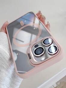 高级加厚磁吸防震手机壳，适用于 16/15/14/13/12/11 Pro Max Plus，包含支架和后盖玻璃保护膜，防水、防震、防刮。