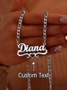 Customized Stainless Steel Double Layer Necklace, Heart & English Letter Pendant Necklace, Ideal Gift For Couples, Friends, Family, Mother's Day, Fashion, Autumn, Minimalist, Casual, Personalized, Unique Gift For Girlfriend, Mom, Family, Friends, Daughter For Anniversary, Valentine's Day, Mother's Day, Birthday, Graduation, Daily Wear, Wedding, Prom ,Forever Love - Hollow Love Multi-color - View 2