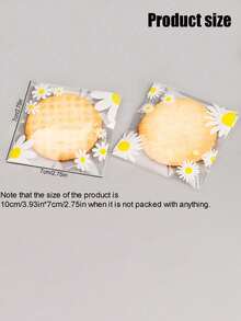 可爱的雏菊透明包装袋，适合家庭烘焙中包装糖果、雪花糕点、月饼、糖果等食品。