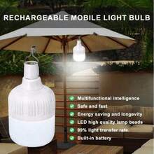 Foco LED recargable con diseño de cápsula, luz de emergencia portátil, 120 W, C4s, blanco frío - Blanco - Ver 13