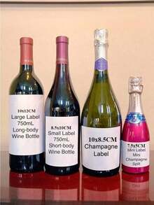 Customized Vinyl Wine Bottle Labels, Champagne Labels With Photo Stickers, Personalized Engagement Wine Labels, Self-Adhesive Wine Bottle Labels, Housewarming Gifts, Wine Bottle Labels, Housewarming Party Creativity, Gifts And Favors, Customizable Wedding Engagement Wine Bottle Labels (With Personalized Names And Dates) - Multicolor - View 2