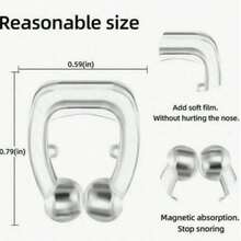 1 pieza | Clip nasal anti ronquidos, alivio de ronquidos, solución para dormir, clip nasal anti ronquidos unisex - silicona y magnético, para una respiración tranquila, ajuste cómodo | Reduce los ronquidos nocturnos, mejora el sueño... Adecuado para viajes y siestas - Multicolor - Ver 7