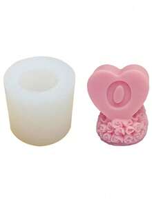 3D Heart Silicone Mold, Rose Flower Mold, Valentine's Day Silicone Rose Candle Mold, Resin Casting Mold, Resin Making Mold, Silicone Candle Soap Mold, Candle Making Mold, Home Decor Tool - Multicolor - View 7