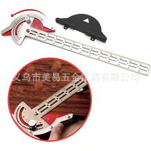 精密木工三角尺 - 高精度360°内/外角测量，角度和刻度可调，金属口袋式T型尺带量角器，符合人体工程学设计，可壁挂收纳，无需组装，刻度精准，经久耐用防锈，提升工作效率，适用于测量角度 - 彩色 - 查看 4