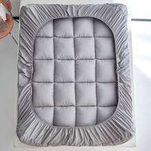 豪华便携式日式榻榻米床垫，可折叠 - 柔软舒适，透气性佳，100% 低过敏性，加厚榻榻米床垫，适合旅行、露营、卧室和客房 - 全尺寸，四季皆宜！万圣节、圣诞节、新年及日常使用的绝佳礼物 - 灰色 - 查看 3