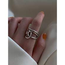 1pc Vintage Asymmetrical Multi-Layer Criss-Cross Knot Thumb Ring, Women Fashion Jewelry Suitable For Daily, Party, Gift, Casual, Beach, All Seasons - 彩色 - 查看 9