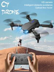 C9, It Is A Foldable Portable Toy Drone Equipped With Dual Cameras, Remote Control, Optical Flow Positioning, 360 ° Flip, One Click And Landing, Suitable For Beginners.