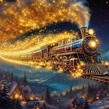 1 طقم رسم الماس 5D، بنمط قطار ملون للكريسماس، مناسب للمبتدئين البالغين DIY فن الموزاييك الماسي، رسم الماس كامل الحفر DIY لديكور الحائط في غرفة المعيشة والنوم والمكتب، هدية فنية مفاجئة لديكور المنزل للعائلة والأصدقاء - متعدد الألوان - مشاهدة 13