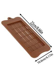 1入組矽膠分離式巧克力模具、矽膠方形模具、不粘糖果巧克力棒模具、可重複使用糖果蛋白矽膠巧克力模具