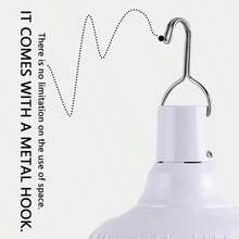 Foco LED recargable con diseño de cápsula, luz de emergencia portátil, 120 W, C4s, blanco frío - Blanco - Ver 7