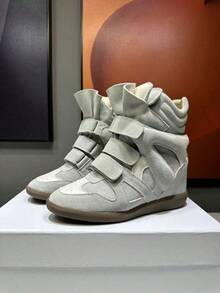 New 2025 hidden height-increasing high-top women's shoes color matching flat casual  sneakers women