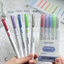 1 pudełko 30 kolorów dwugłowicowych fluorescencyjnych zakreślaczy, żywe markery do artykułów papierniczych dla uczniów, do prowadzenia dziennika, kolorowania, rysowania