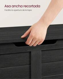 VASAGLE Banco Zapatero, Mueble de Zapatos40 x 100 x 46 cm, Pasillo, Dormitorio, Salón, Gris Carbón - Negro - Ver 8