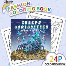 1 pièce Livre de coloriage pour chat, couverture en papier perlé, pages intérieures épaisses de 120g, 24 pages, mignon et raffiné, convient aux adultes et aux adolescents pour réduire le stress, 7,9 x 7,9 pouces, meilleur choix de cadeau pour Halloween, Noël, Thanksgiving, Nouvel An et anniversaires pour la famille et les amis