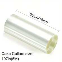 1/3Rolls Acetate Roll Cake Collar, Clear Cake Decorating Strips, 5/10m Length For Baking Surrounding Edge Decorating Transparent Acetate Cake Collar Roll, Plastic Mousse Cake Strips For Chocolate Baking, Cake Decorating Supplies - Multicolor - View 12