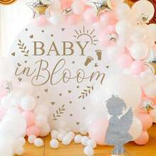 1 Set Baby Shower Decal Logo Gender Reveal Party Wall Arch Decoration Stickers Party Self-Adhesive Removable Sticker Logo - Multicolor - View 10