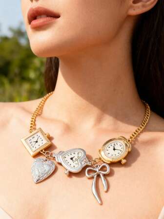 1pc Punk Style Exaggerated & Distinctive Biker Necklace