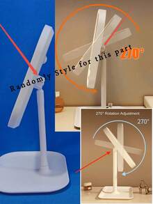 1pc Tri-Color LED Makeup Mirror, Adjustable Brightness, Rechargeable Foldable Portable, Touch Control Modern Style With Front Light, Ideal For Home Decor, Bathroom, Student Dorm Daily Use, Fashionable Design