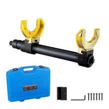 Juego de compresor de resorte de puntal , kit de compresor de resorte de puntal Macpherson, herramienta extractora de bobina de puntal de horquilla intercambiable, con funda protectora amarilla y estuche de transporte - Puntal Macpherson - Ver 8