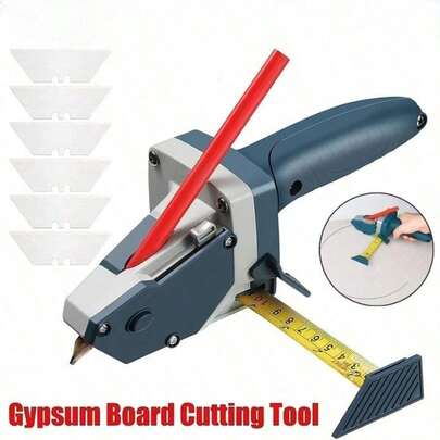 Professional Heavy-Duty Drywall Cutting Set - Precision Sliding Blade With Dust-Free System | Multi-Material Cutter For Wallboard, Foam Board, KT Paper
