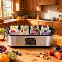 Yogurtera probiótica Modelo doméstico Sistema inteligente de control de temperatura Recipiente de vidrio con materiales seguros Electrodoméstico para una alimentación saludable - Tipo de Enchufe A USA (110-127V) - Ver 4