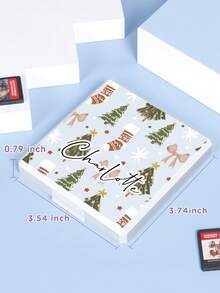 Tempat Penyimpanan Kartrid Game Switch Edisi Natal Kustom untuk Switch 2, Organizer Kartrid Game dengan Nama Kustom, Kompatibel dengan OLED/Switch NS/Switch Lite dengan 12 Slot Kartu Game & 12 Slot Kartu Micro SD, Casing Keras, Lapisan Silikon Hitam, Aksesoris Switch, Hadiah Romantis Musim Semi/Kembali ke Sekolah/Hadiah Natal - MultiWarna - View 11