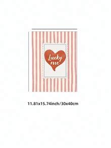 1 tấm tranh canvas treo tường hình trái tim sọc cổ điển Lucky Me không khung, trích dẫn tình yêu cổ điển, nghệ thuật treo tường cho phòng ngủ, phòng khách, phòng ký túc xá, áp phích, áp phích vui nhộn, trang trí phòng ngủ, tranh treo tường thiết kế sọc cổ điển, trích dẫn Lucky Me, nghệ thuật treo tường hình trái tim cổ điển - Nhiều màu - Xem 11