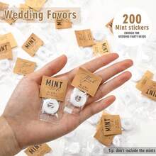 Marspark 200 Pcs Mint To Be Stickers Bulk Wedding Favors Labels Wedding Mints Stickers Bridal Shower Guests Favors Party Decorations{Inchcolor_nameinch:InchKhakiinch,Inchstyleinch:InchClassicinch} - 經典經典 - 查看 5