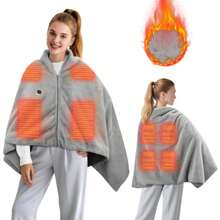 Manta portátil, chal, capa, pijama, manta para aire acondicionado para oficina, edredón para personas perezosas, ropa de casa con diseño lindo, manta eléctrica con termostato inteligente - Calentador portátil con alimentación USB con 3 modos de calentamiento, material ABS eficiente energéticamente, lavable a máquina y plegable, adecuado para el hogar, la oficina, el dormitorio - Diseño compacto y ligero con protección contra sobrecalentamiento, función de calefacción infrarroja, manta eléctrica, talla grande efectiva que una bolsa de agua caliente, cosas lindas - Multicolor - Ver 6