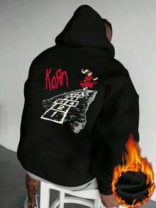 Korn Elements Follow The Leader Hopscotch Pattern Men's New Sweatshirt Street Rock Band Casual Top Band Party Hoodie Suitable For Spring And Summer Daily Outing Wearfall Hoodies,Men's Fall Clothes,Street Wear,Halloween,Mens Hoodies,Y2k Clothes,Jesus Hoodie,Thanksgiving Day,Nightmare Before Christmas,Christmas,Basics,Christmas Sweatshirt,Thanksgiving Outfit Men,,Christmas Clothes,Winter Clothes For Men,Men Gifts - màu đen - Xem 2