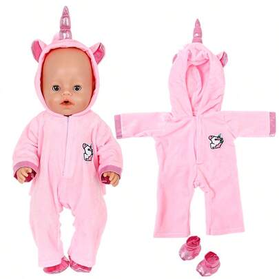 Roupas de boneca de 16 polegadas, roupa fofa, roupas de boneca American Girl, vestido, conjunto de fantasias trocáveis rosa e azul