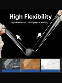 1/2/4 Peças de Fita Dupla Face Nano, Forte Adesão, Reutilizável, Sem Rastros, Lavável, Adequada para Natal, Decoração de Natal, Casamento, Dia dos Namorados, Casa, Escritório, Decoração de Festa, Decoração de Carro, Fita Dupla Face Multifuncional e de Uso Múltiplo