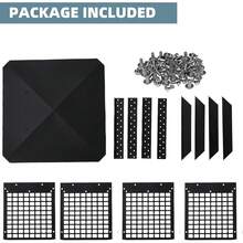 Sombrerete para Chimenea 33x46 cm, Acero Galvanizado, Fondo Ajustable, Malla Protectora, Compatible con Conducto de Arcilla – Chimney Cap - Negro - Ver 7