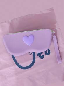 New Heart-Shaped Small Square Pouch, Coin Purse, Lipstick Case, Card Holder, Bluetooth Earphone Storage Bag, Handheld Soft Silicone Card Key Coin Purse, Multi-Function Waterproof Silicone Storage Pouch, Holiday Gift - Multicolor - View 21