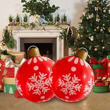 1pc 48*50cm PVC Inflatable Christmas Ball, Snowflake Design, Simple Style, Suitable For Indoor/Outdoor Christmas & New Year Decoration, Yard, Garden, Porch, Durable Inflatable Decor, Reusable, Optional Pump Set, No Electricity - Snowflake Christmas Ball - View 6