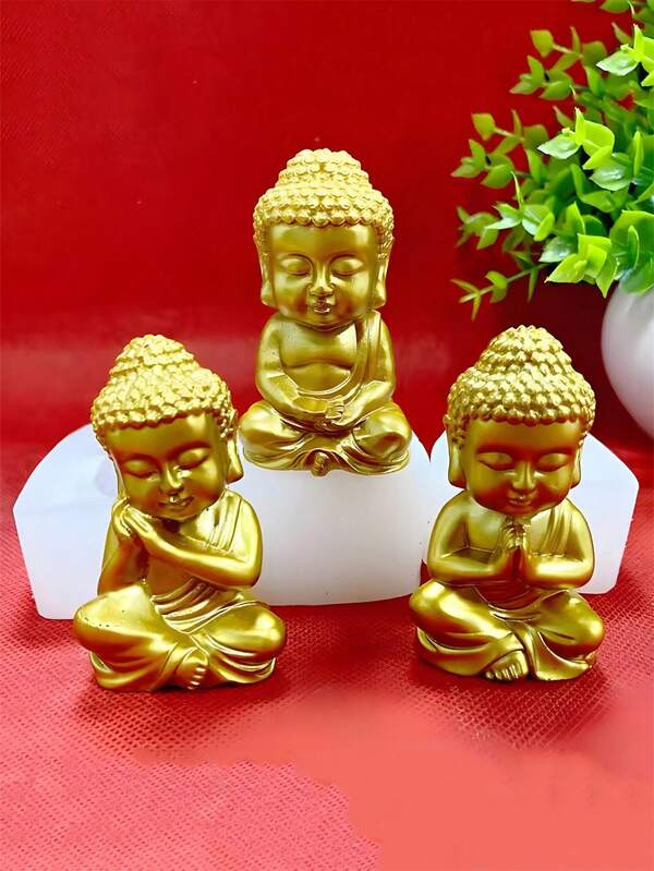 Moldes de silicone para estátuas de Buda 3D DIY, velas de aromaterapia, molde de gesso expandido Tathagata, molde para decoração de casa, molde para resina epóxi, molde para pingentes e joias artesanais.