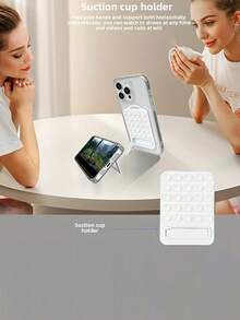 硅胶手机吸盘支架，可调节吸盘和金属/粘性支架 - 可折叠柔性臂，免提桌面和车窗支架，适用于 和其他智能手机（无需钻孔） - 彩色 - 查看 7