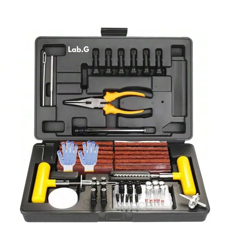 Kit Reparación Emergencia Llantas Neumáticos Lab.G Auto Moto 100pz - Multicolor - Ver 1