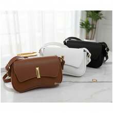 Women's Handbag With Adjustable Shoulder Straps, Metal Detailing, Versatile And Elegant For Everyday Use, Weddings, Parties, And Nights Out. - Cà phê - Xem 2